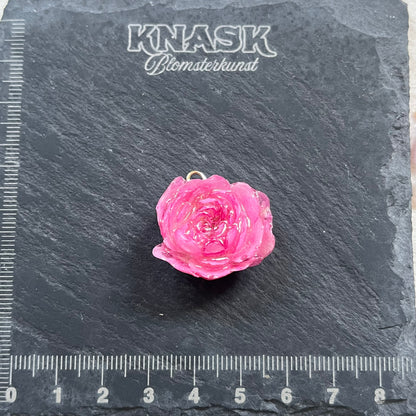 ROSA BUSKROSER øredobber - ekte tørkede blomster