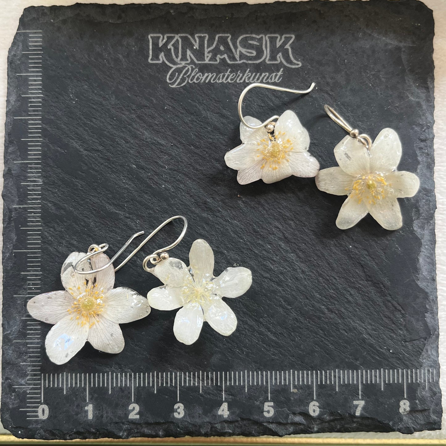 SOMMERHIT ORKIDÉ GAVESETT - ekte tørkede blomster, sølv