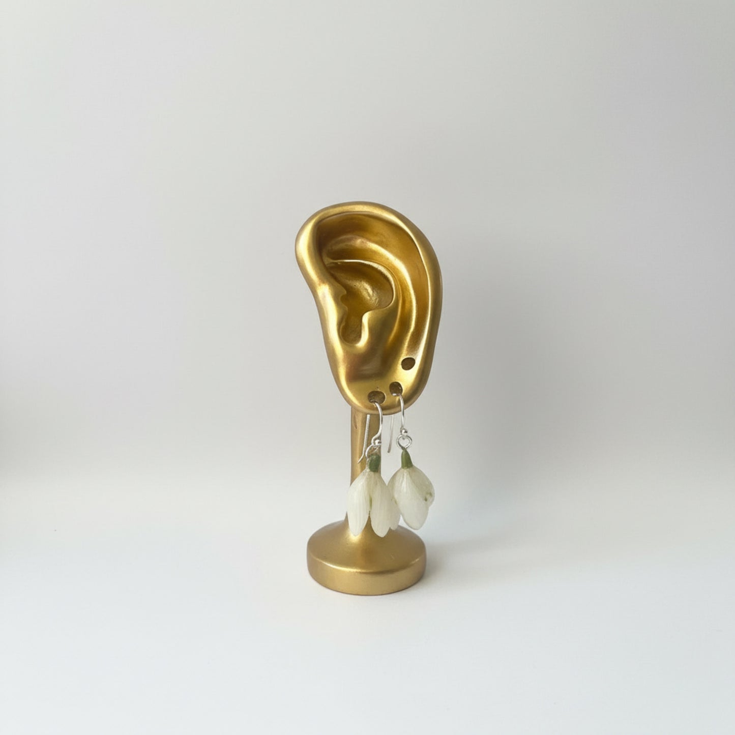 SNEKLOKKER snøklokker øredobber - ekte tørkede blomster