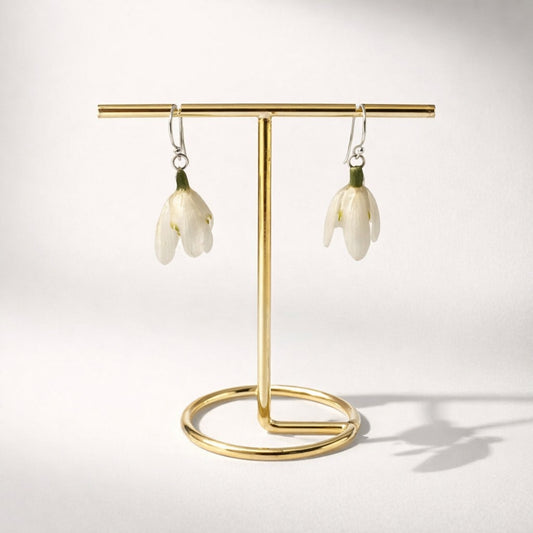 SNEKLOKKER snøklokker øredobber - ekte tørkede blomster