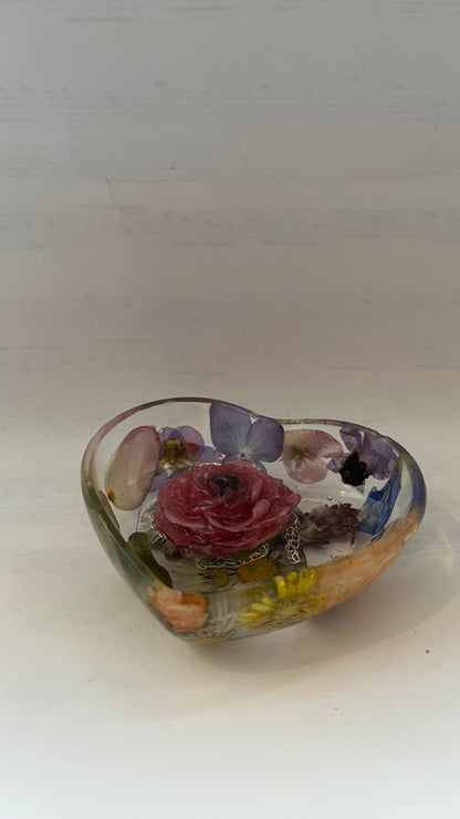 RANUKKEL blomstersmykke, sølvkjede