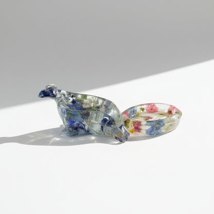 DELFINIUM såpeskål - ekte tørkede blomster