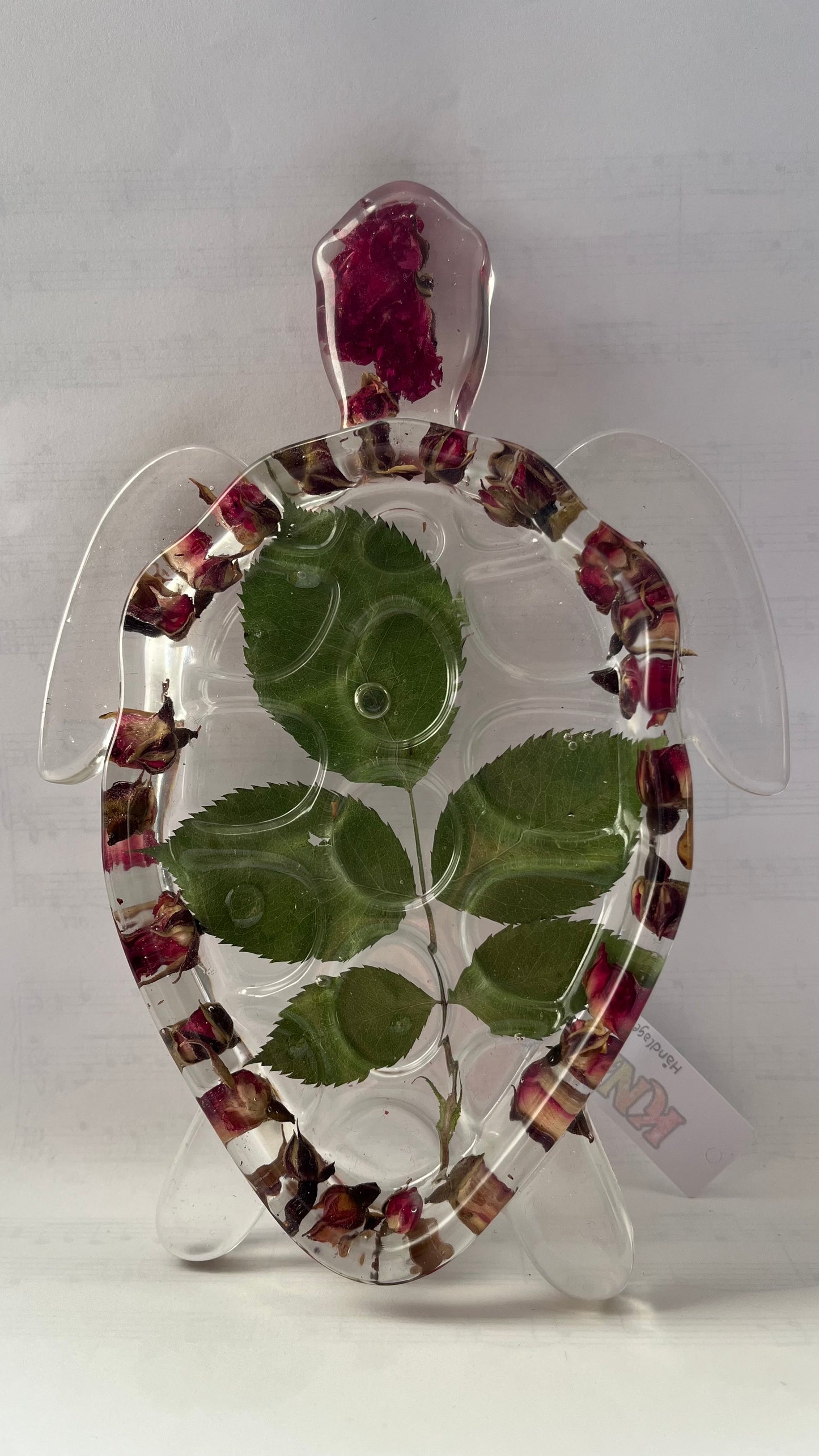 SKILPADDE pyntebrett - ekte roser