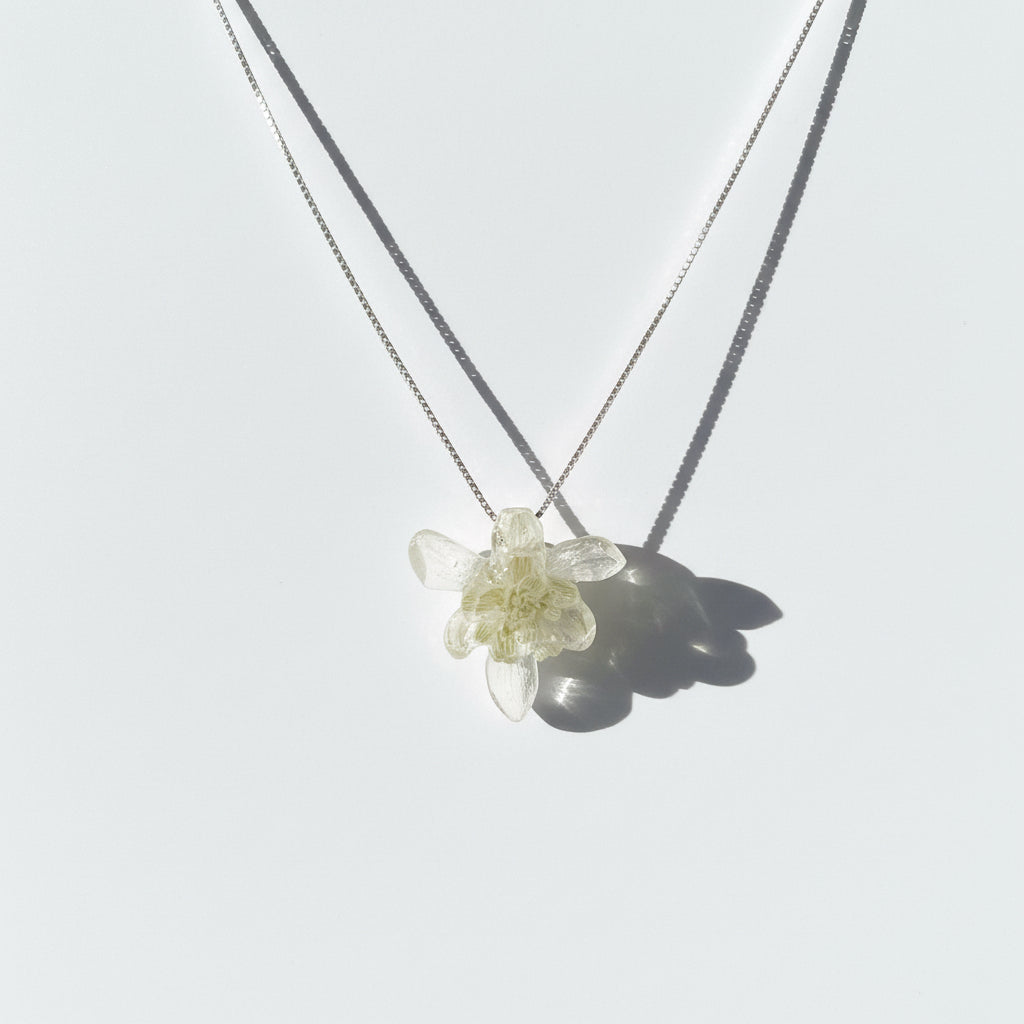 SNEKLOKKE snøklokke smykke - ekte tørket blomst