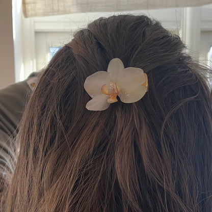 ORKIDÉ hårspenne - ekte tørket blomst
