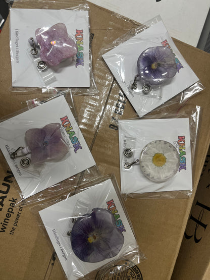 KNASK ID-kortholder- ekte tørkede blomster