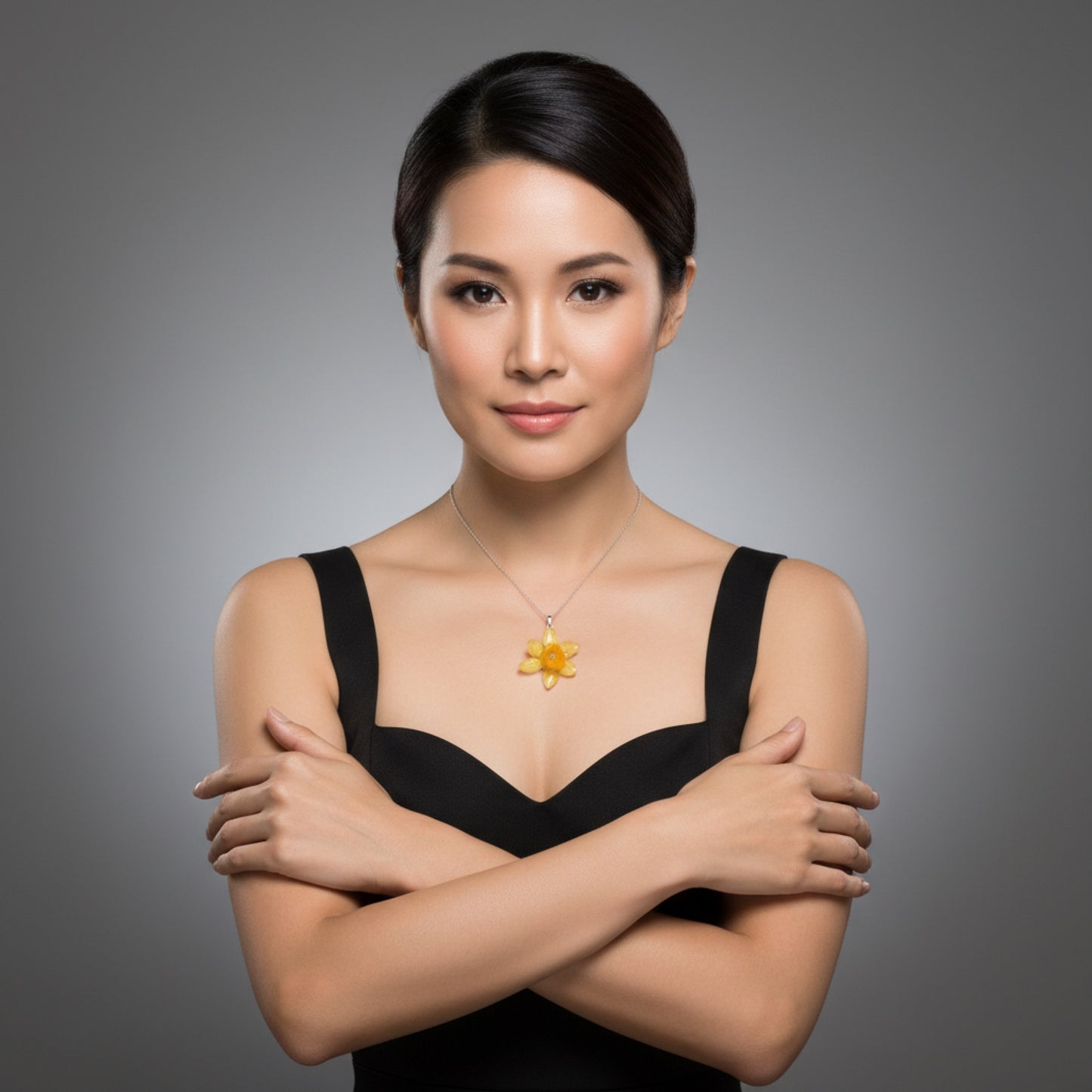 PÅSKELILJE smykke - ekte tørket blomst