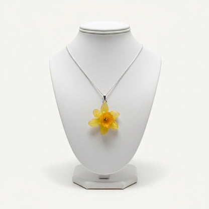 PÅSKELILJE smykke - ekte tørket blomst