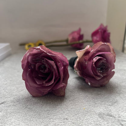ROSA ROSE 3D vinstopper - ekte tørket blomst