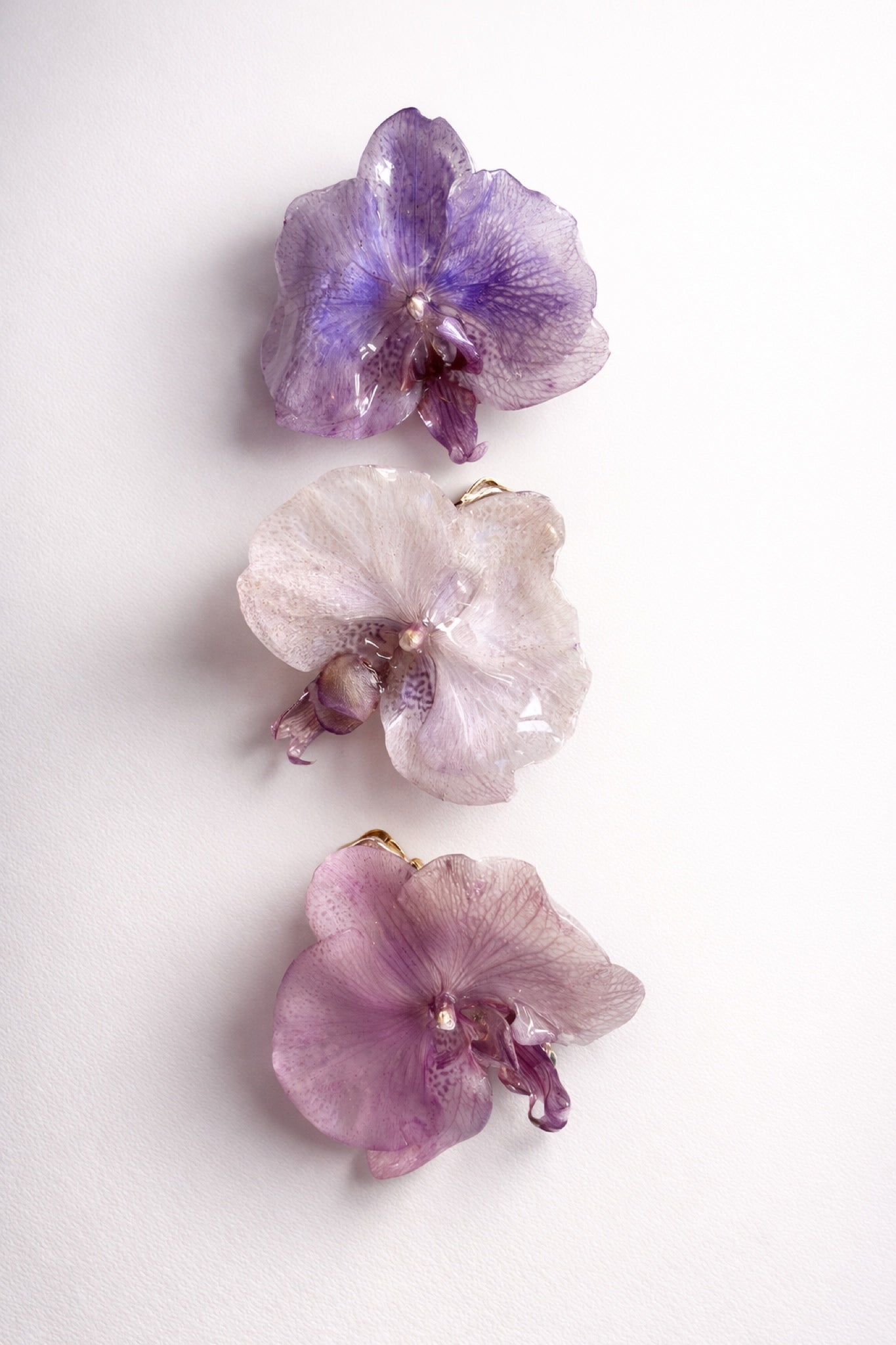 FANTASI ORKIDÉ hårspenne - ekte tørket blomst