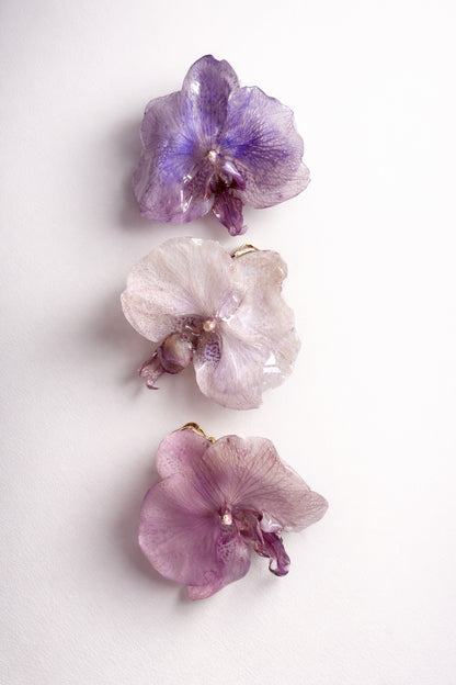 FANTASI ORKIDÉ hårspenne - ekte tørket blomst