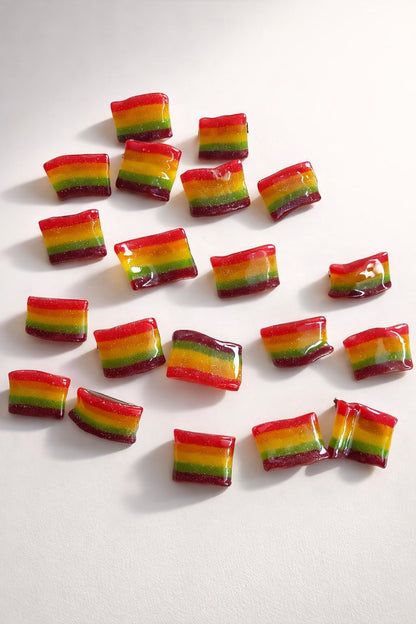 REGNBUE brosje - ekte regnbue-snop godteri - PRIDE-smykke