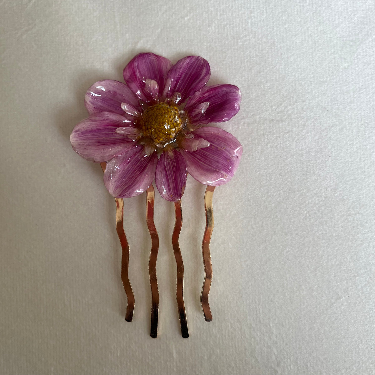 MIN LILLE HAGE hårnål kam - ekte tørkede blomster