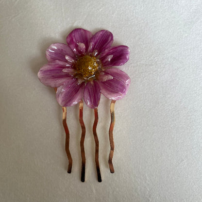 MIN LILLE HAGE hårnål kam - ekte tørkede blomster