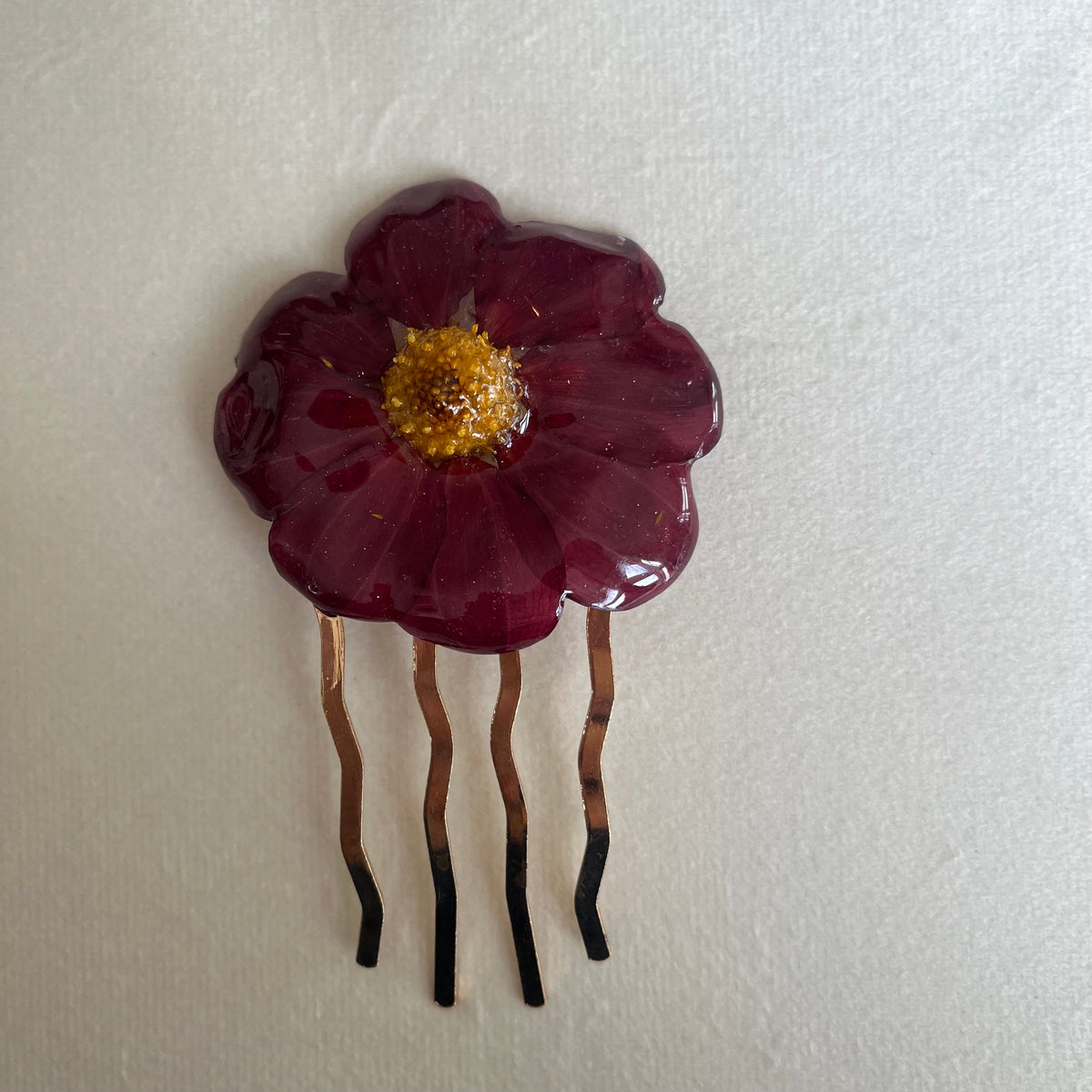 MIN LILLE HAGE hårnål kam - ekte tørkede blomster