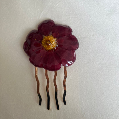 MIN LILLE HAGE hårnål kam - ekte tørkede blomster