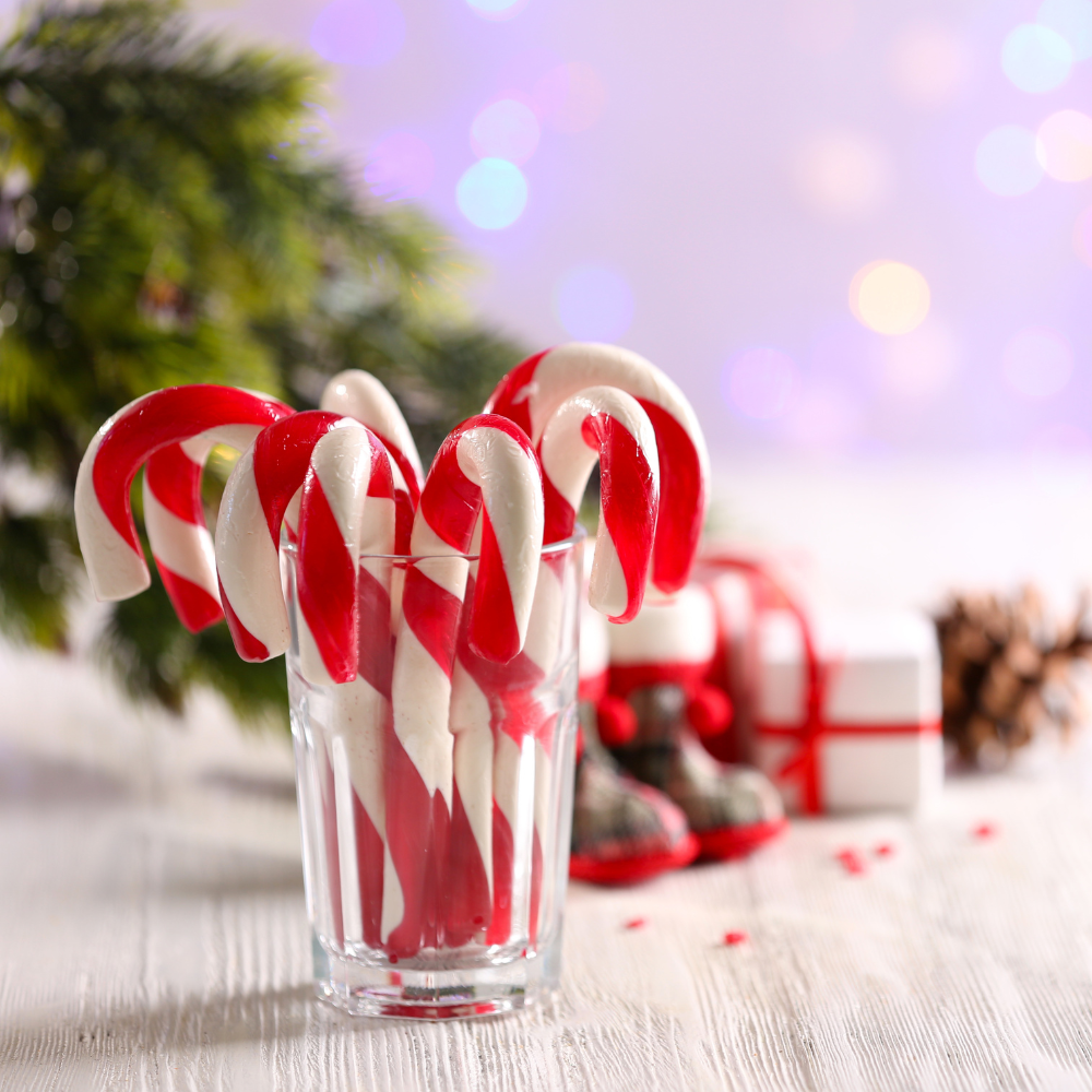 POLKAGRIS øredobber - ekte snop godteri