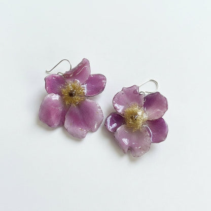 ANEMONE øredobber - ekte tørkede blomster - Øredobber KNASK