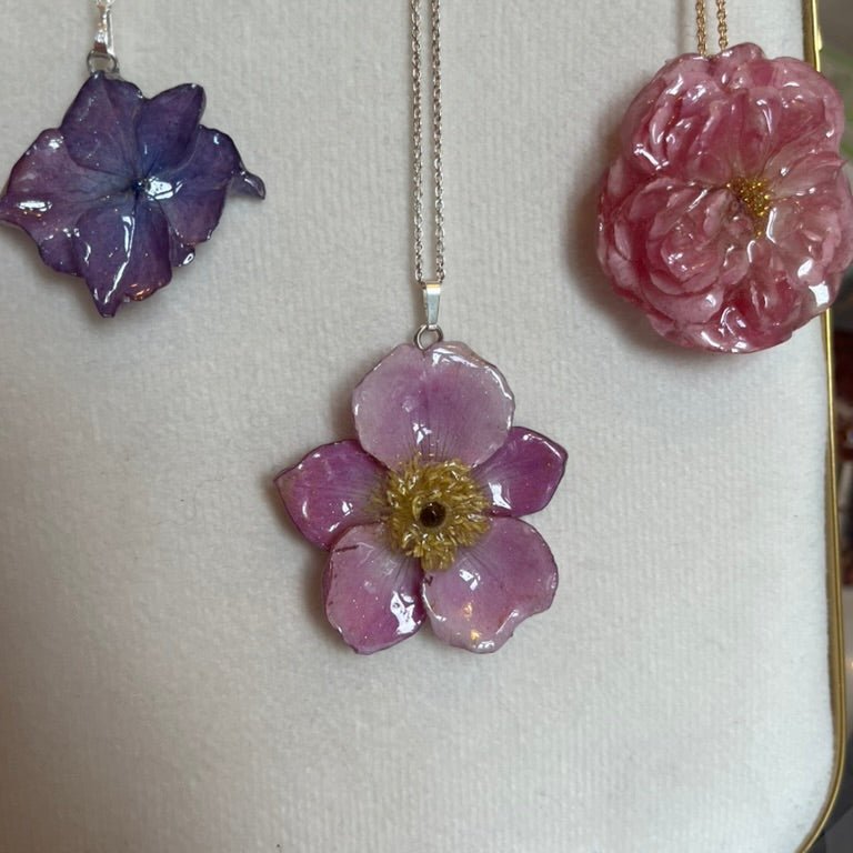 ANEMONE øredobber - ekte tørkede blomster - Øredobber KNASK
