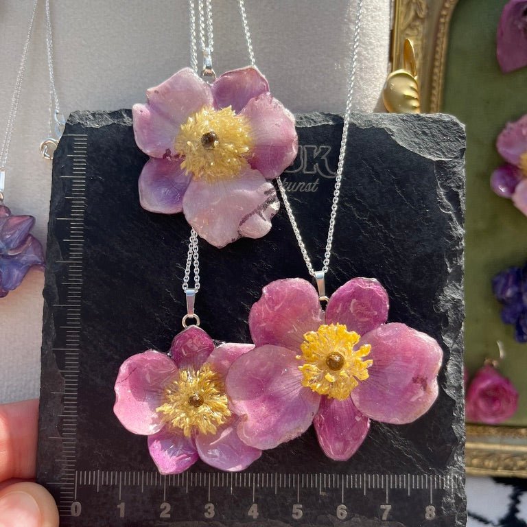 ANEMONE øredobber - ekte tørkede blomster - Øredobber KNASK