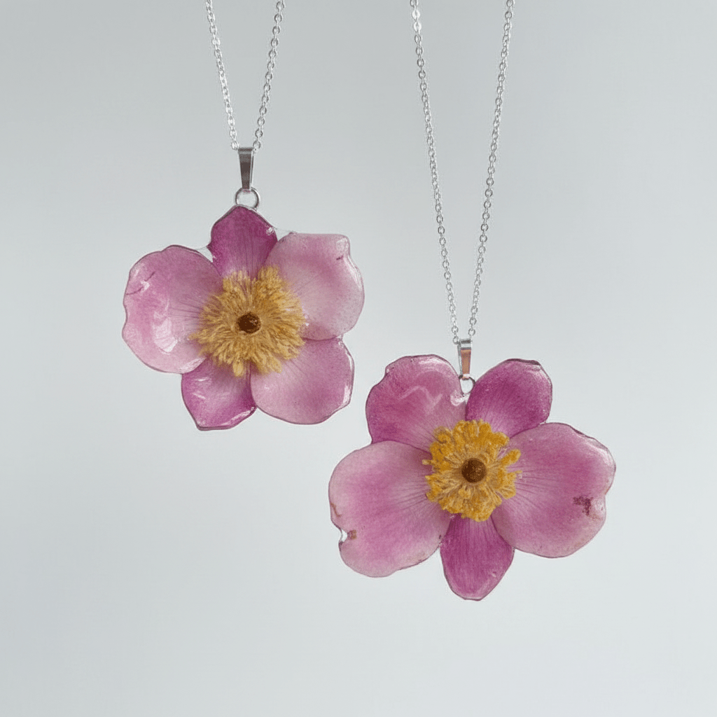 ANEMONE øredobber - ekte tørkede blomster - Øredobber KNASK