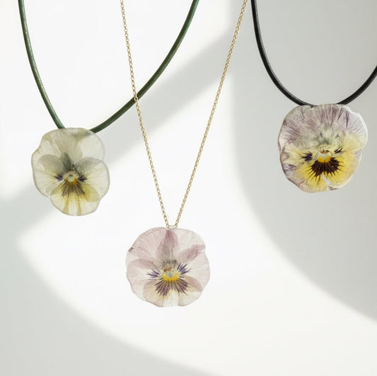 ASKE FIOL smykke - ekte tørket blomst - Smykke KNASK