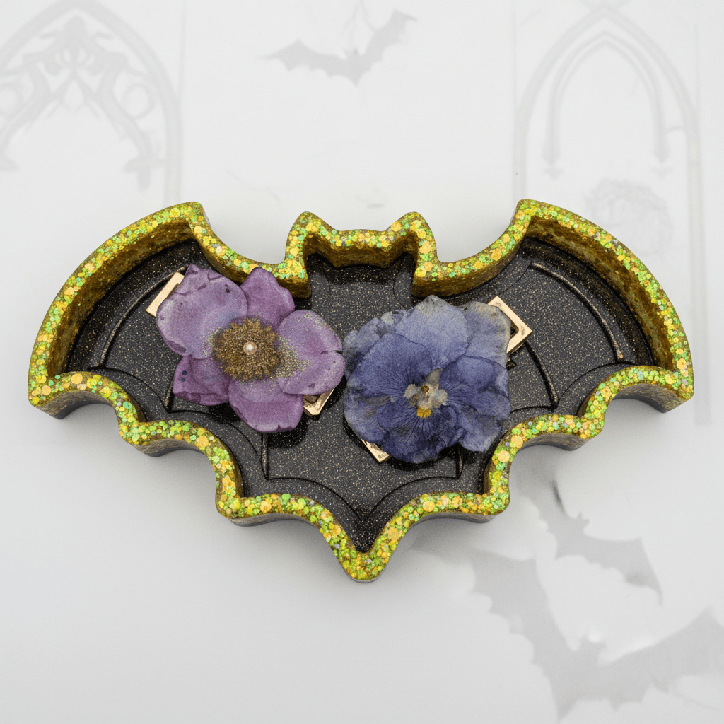 BATMAN pyntebrett - gult og svart holografisk glitter - Interiør KNASK