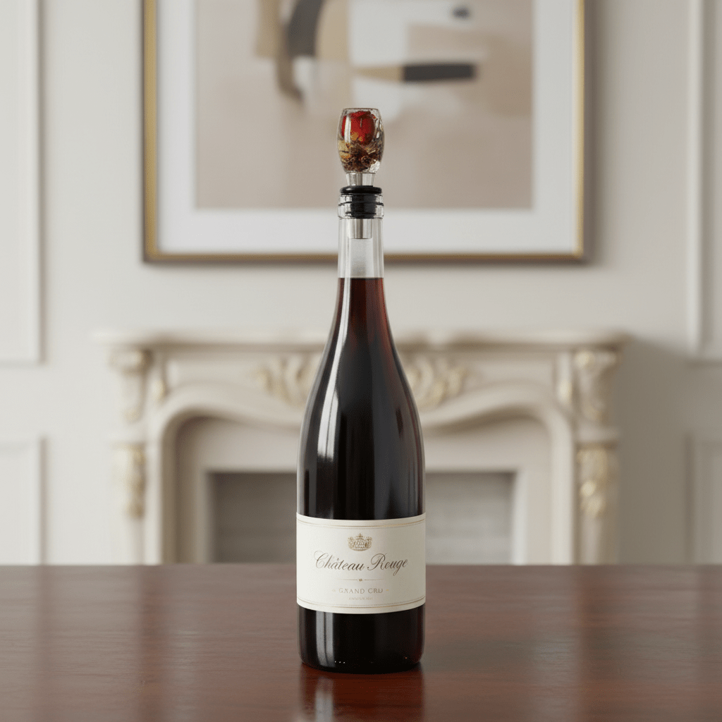 BELLE ROSE vinstopper, ekte svevende blomst - Interiør KNASK