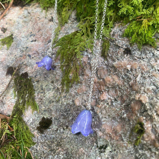 Blåklokke smykke, 3D sølv - KNASK