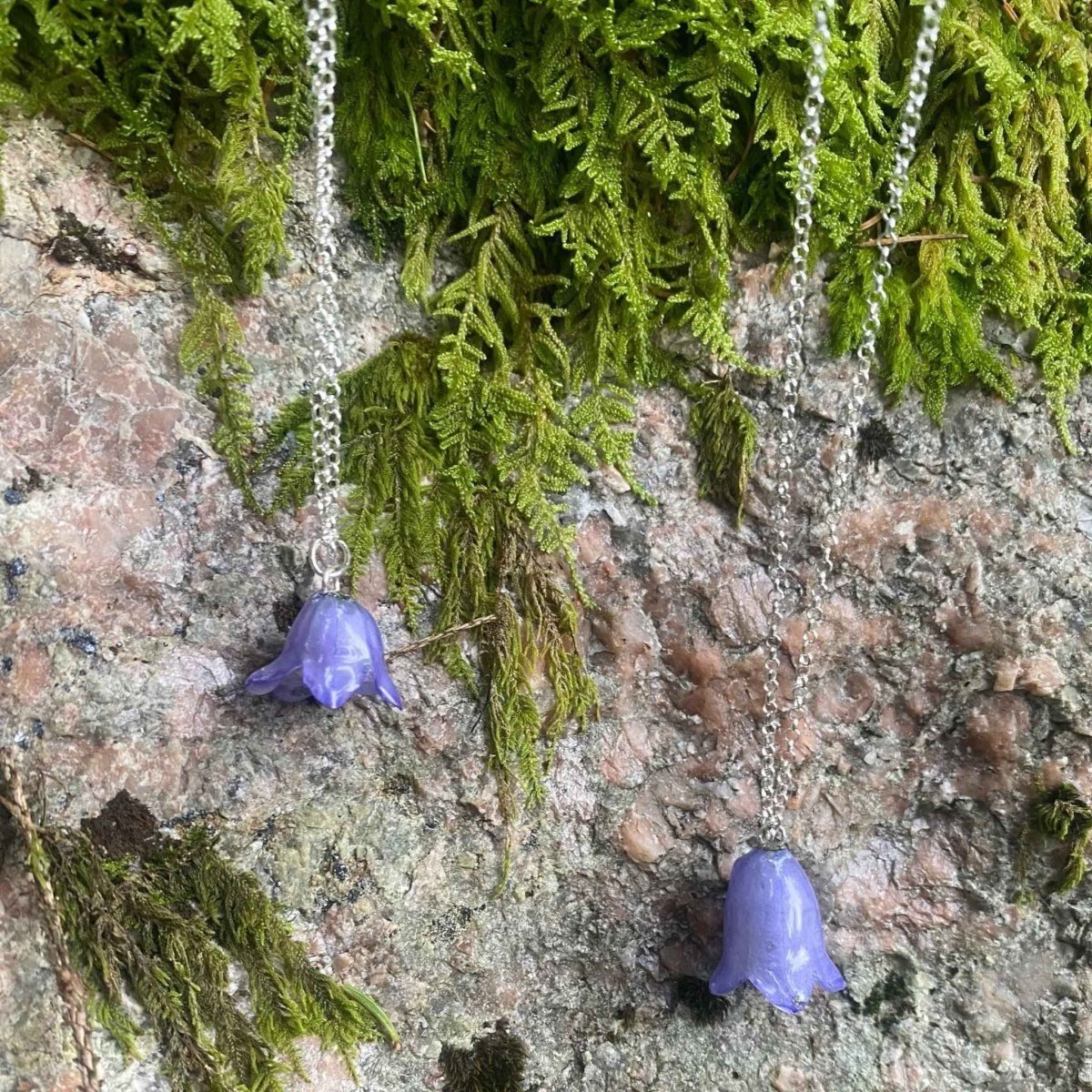 Blåklokke smykke, 3D sølv - KNASK