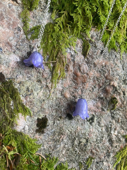 BLÅKLOKKE smykke - ekte tørket blomst - Smykke KNASK