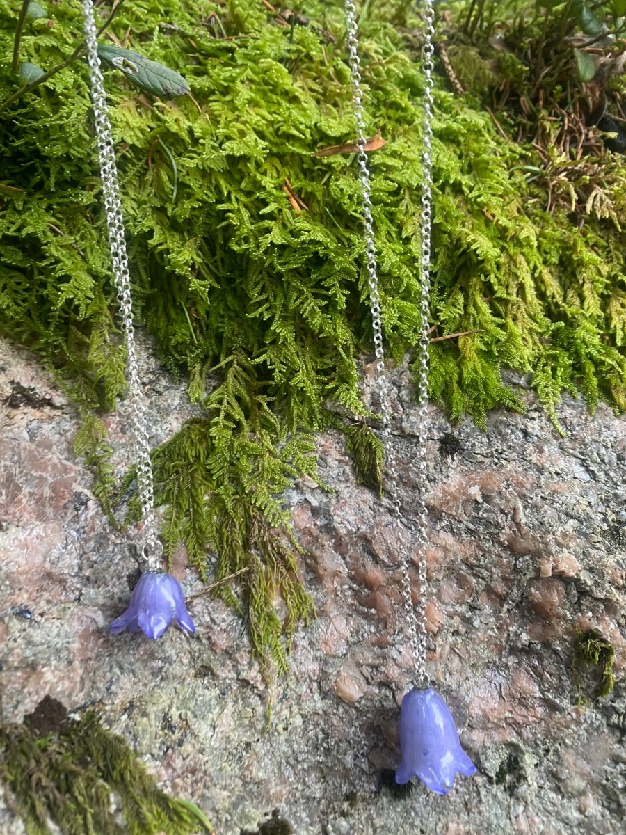 BLÅKLOKKE smykke - ekte tørket blomst - Smykke KNASK