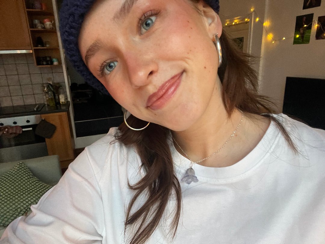 BLÅKLOKKE smykke - ekte tørket blomst - sølv - Smykke KNASK