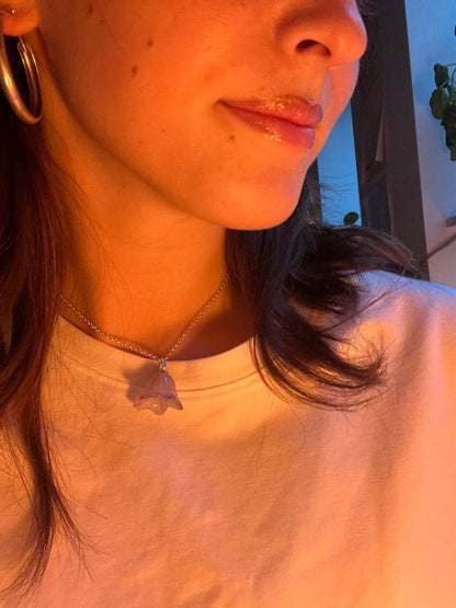 BLÅKLOKKE smykke - ekte tørket blomst - sølv - Smykke KNASK