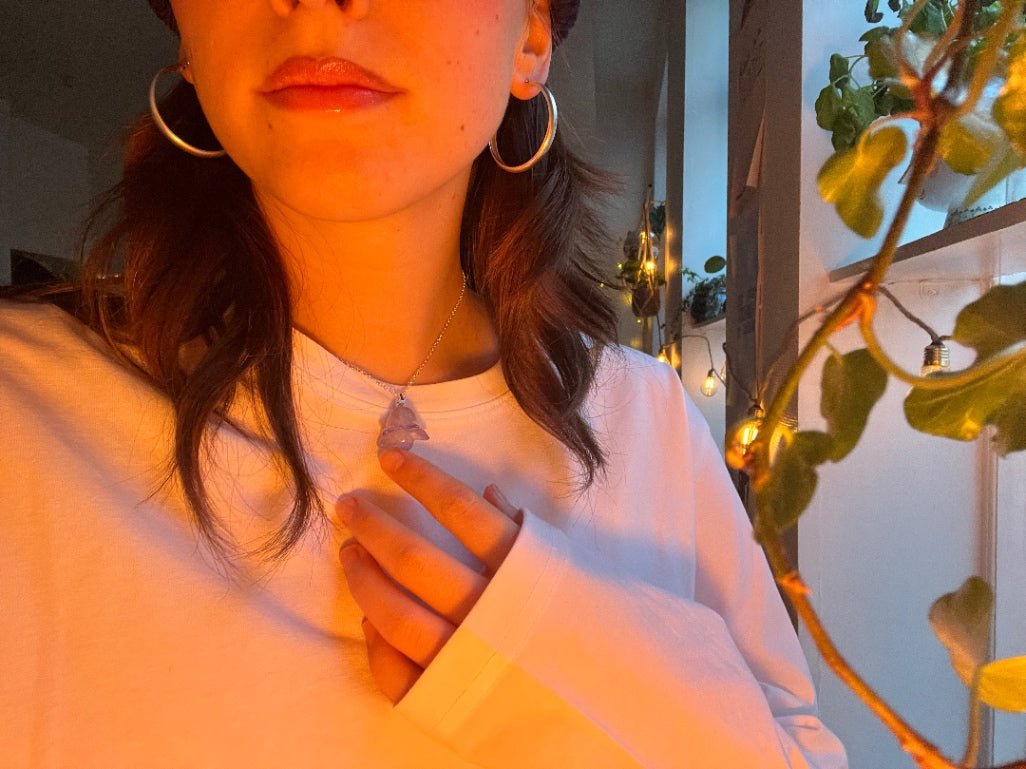 BLÅKLOKKE smykke - ekte tørket blomst - sølv - Smykke KNASK