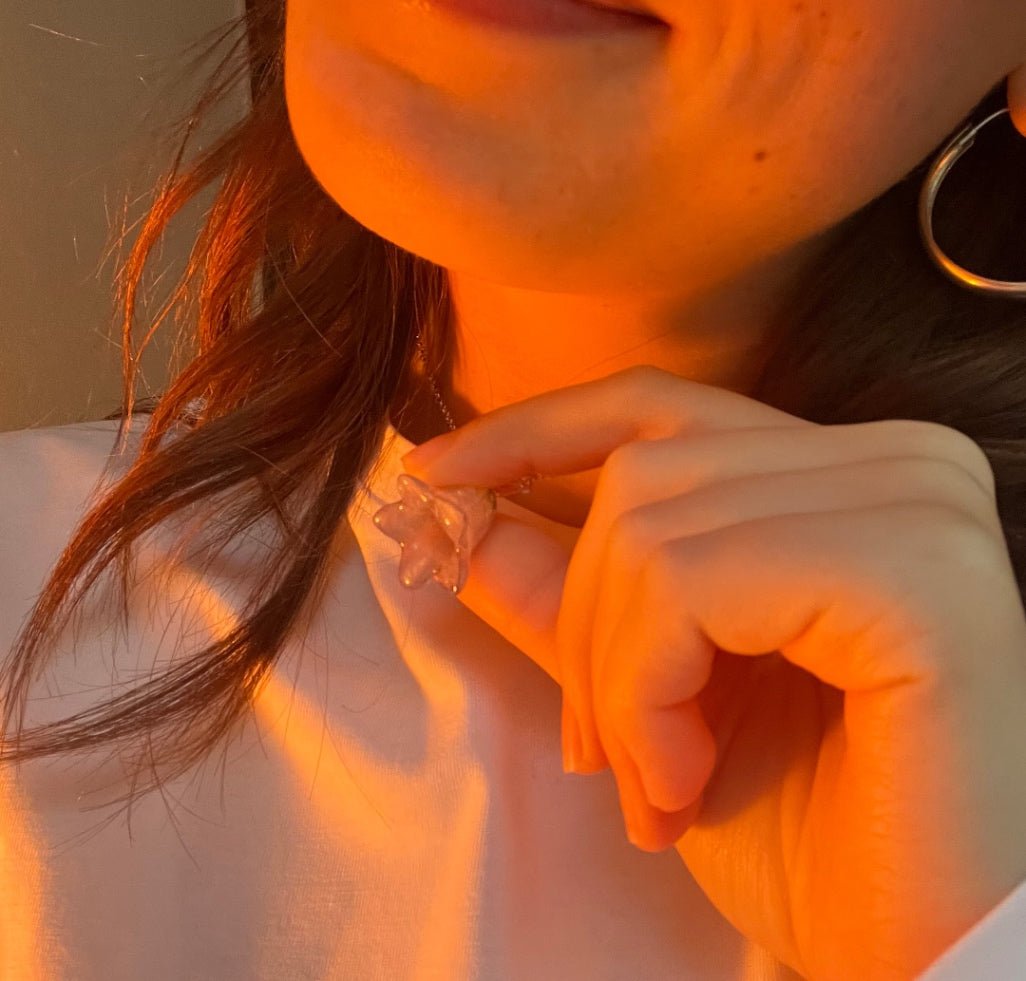 BLÅKLOKKE smykke - ekte tørket blomst - sølv - Smykke KNASK