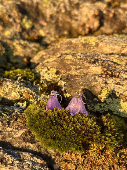 Blåklokker øredobber, 3D sølv - Øredobber KNASK