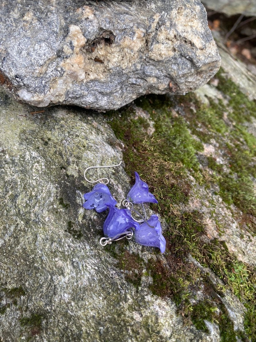 BLÅKLOKKER øredobber - ekte tørkede blomster - Øredobber KNASK