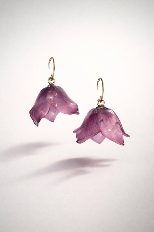 BLODBEGER øredobber - ekte tørkede blomster - Øredobber KNASK