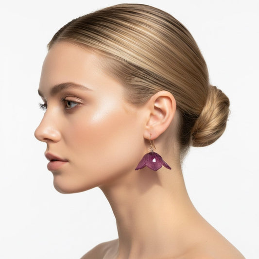 BLODBEGER øredobber - ekte tørkede blomster - Øredobber KNASK