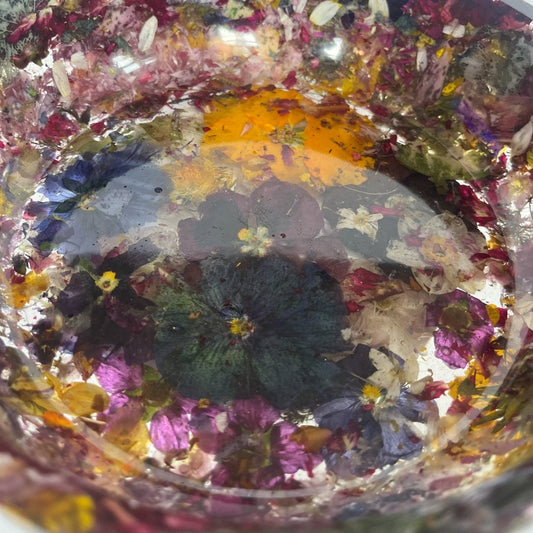 BLOMSTER-SYMFONI stor skål, tørkede blomster - KNASK