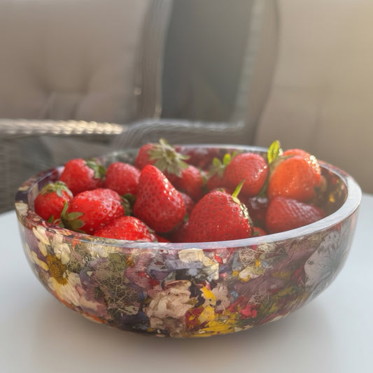 BLOMSTER - SYMFONI stor skål, tørkede blomster - Interiør KNASK