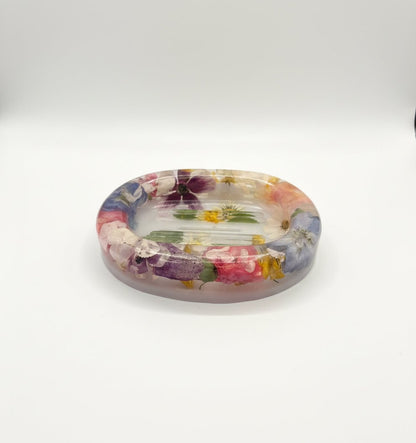 BLOMSTERBAD såpeskål – blomsterkunst av ekte tørkede blomster - Interiør KNASK