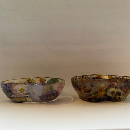 BLOMSTERHARMONI mini hjerteskål, ekte tørkede blomster - Interiør KNASK