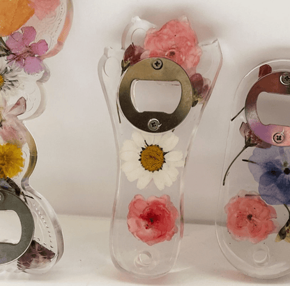 Blomsterknask flaskeåpner, tørkede blomster - Interiør KNASK