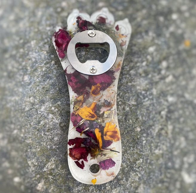 Blomsterknask flaskeåpner, tørkede blomster - KNASK