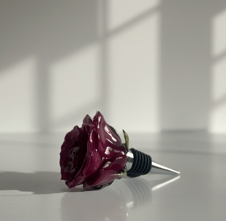 BLOMSTERKUNST VINSTOPPER, ekte svevende blomster - Interiør KNASK