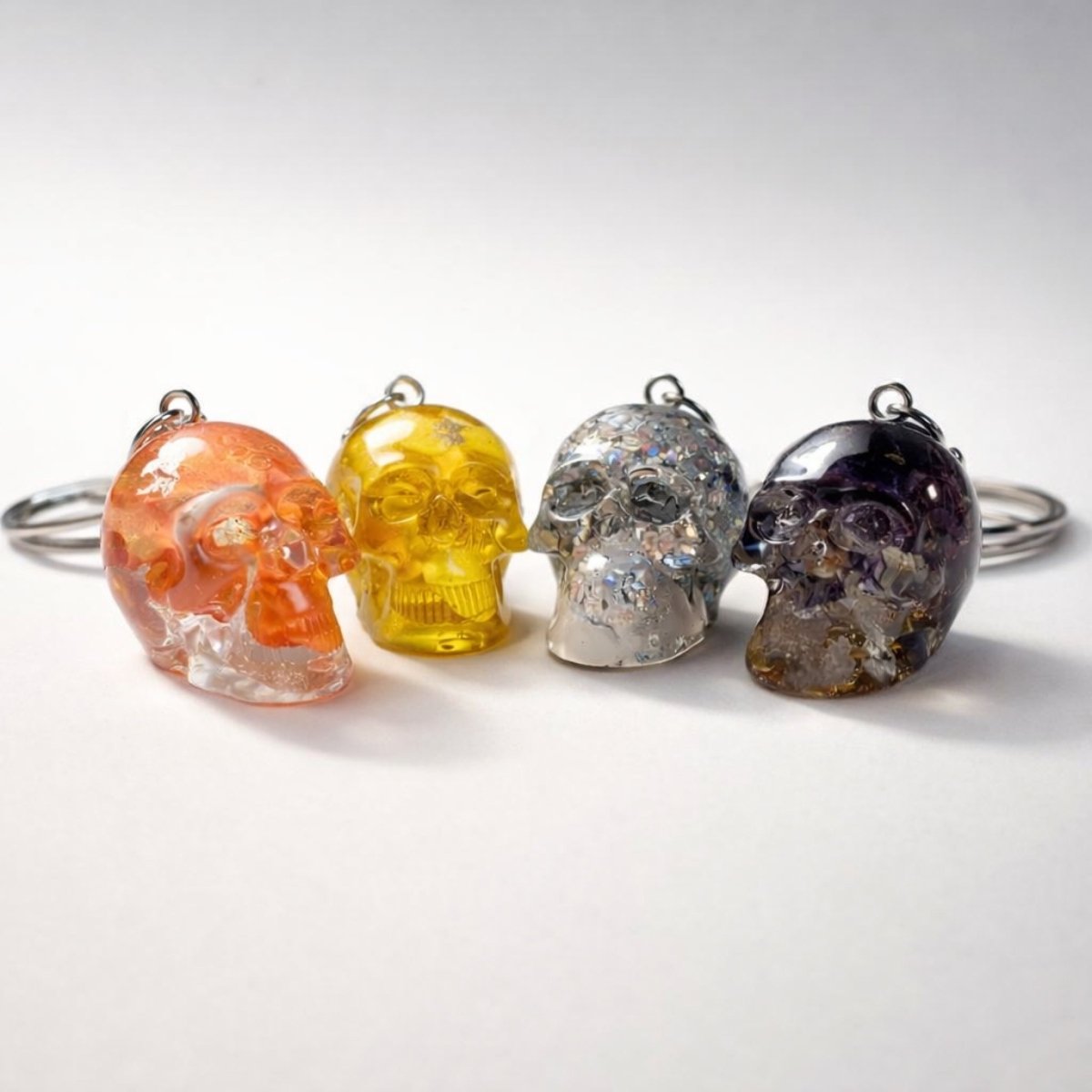 BLOMSTERSKALLE nøkkelring - ekte tørkede blomster - Interiør KNASK