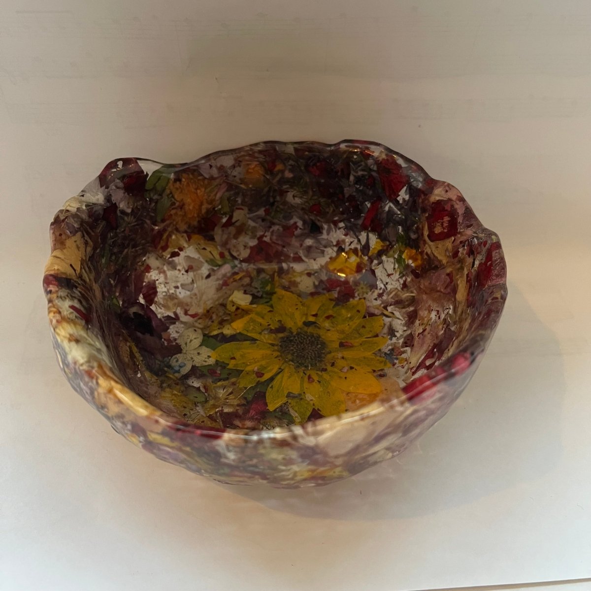 BLOMSTERSYMFONI III skål, ekte tørkede blomster - Interiør KNASK