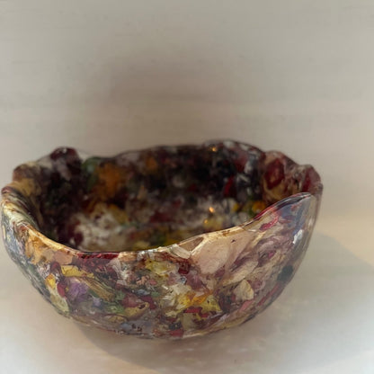 BLOMSTERSYMFONI III skål, ekte tørkede blomster - Interiør KNASK